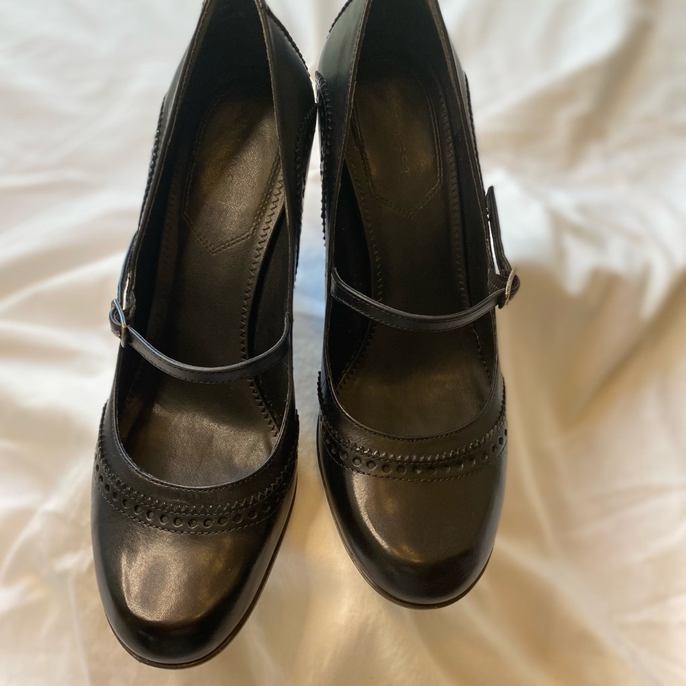 Nine West Black Leather Heels - Picture 2 of 4